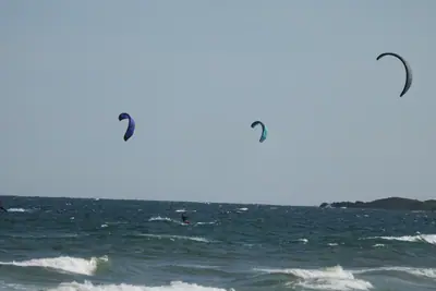 Kiting by the K1 station, Sandunes beach, Mui Ne