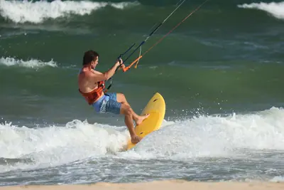 Kiting by the K1 station, Sandunes beach, Mui Ne