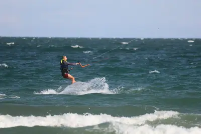 Kiting by the K1 station, Sandunes beach, Mui Ne