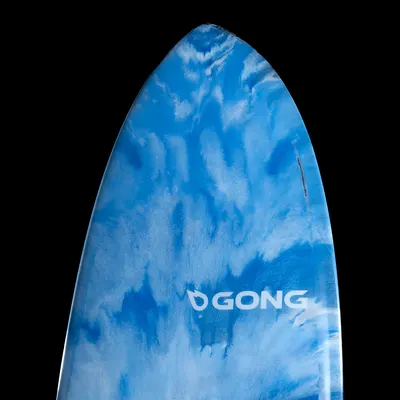 Сёрф-доска GONG Factory Surf 5'11 Vibe EPS PRO Resin Tint Marble Blue — в работе на воде