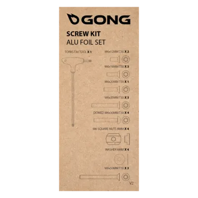 Комплектующие GONG Kit Vis Complet Foil Alu V2