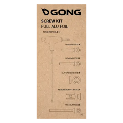 Комплектующие GONG Kit Vis Complet Foil Alu V3