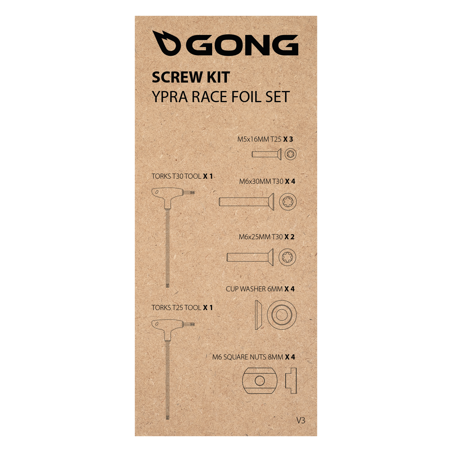 Комплектующие GONG Kit Vis Complet Foil Ypra Race V3 — buy at K1.surf