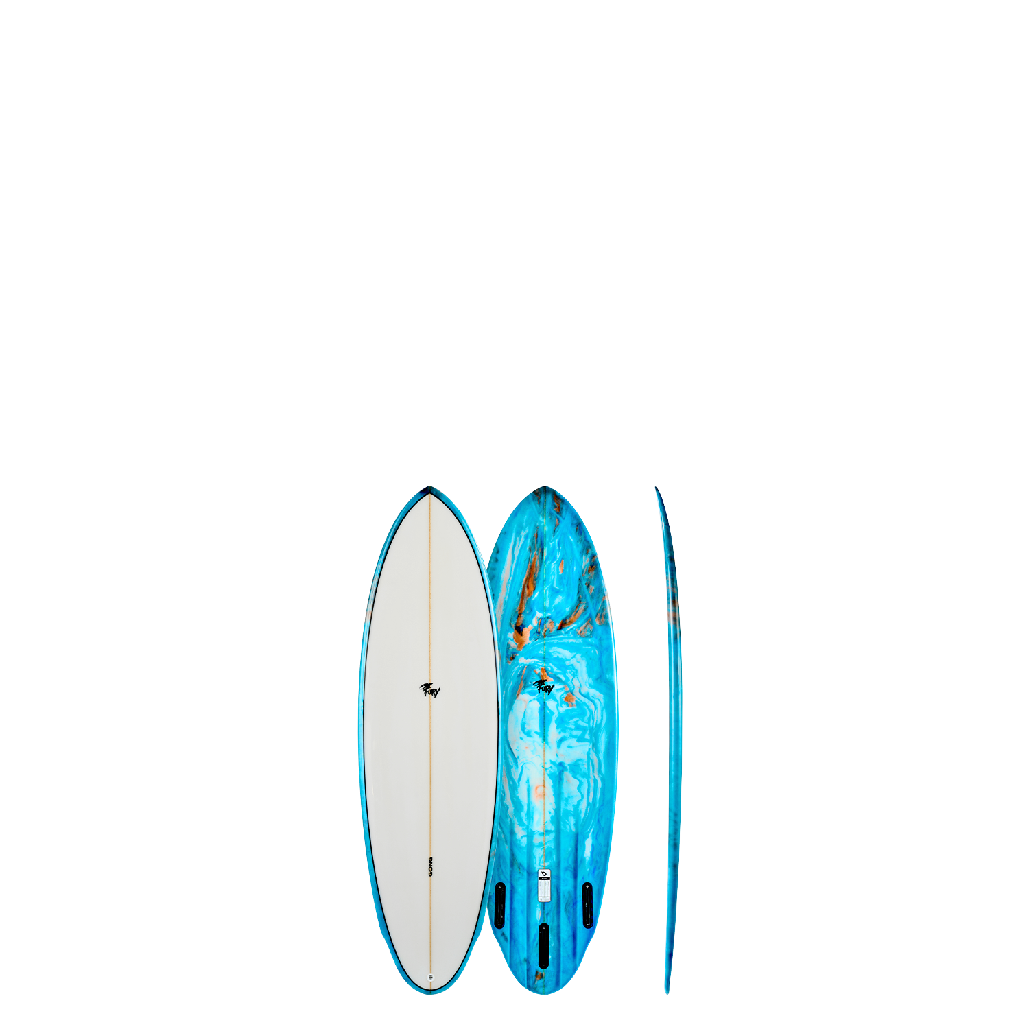 Сёрф-доска GONG Factory Surf Fury PU 5'6 Blue Red