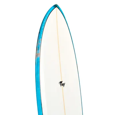 Сёрф-доска GONG Factory Surf Fury PU 5'6 Blue Red — крупный план