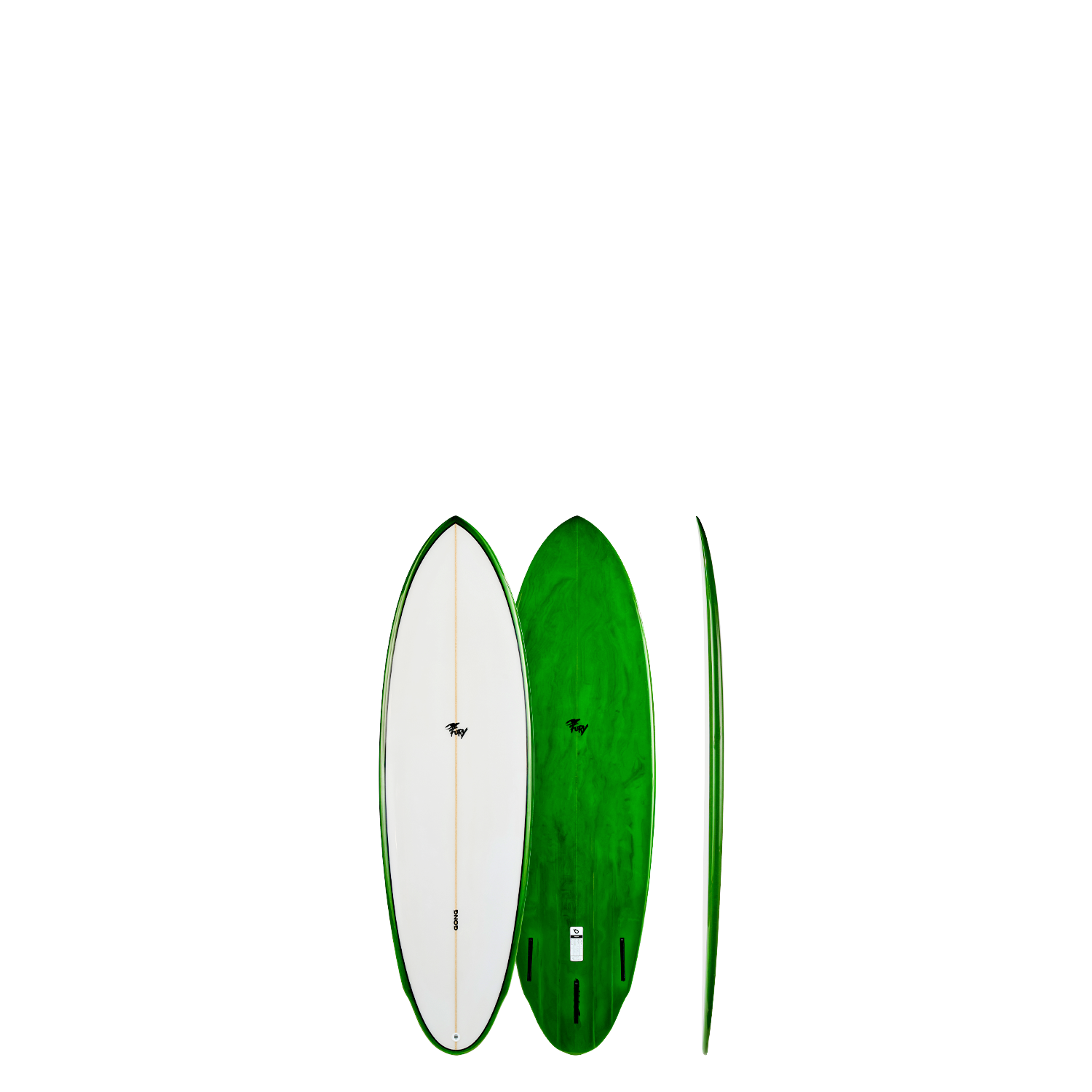 Сёрф-доска GONG Factory Surf Fury PU 5'6 Dark Green