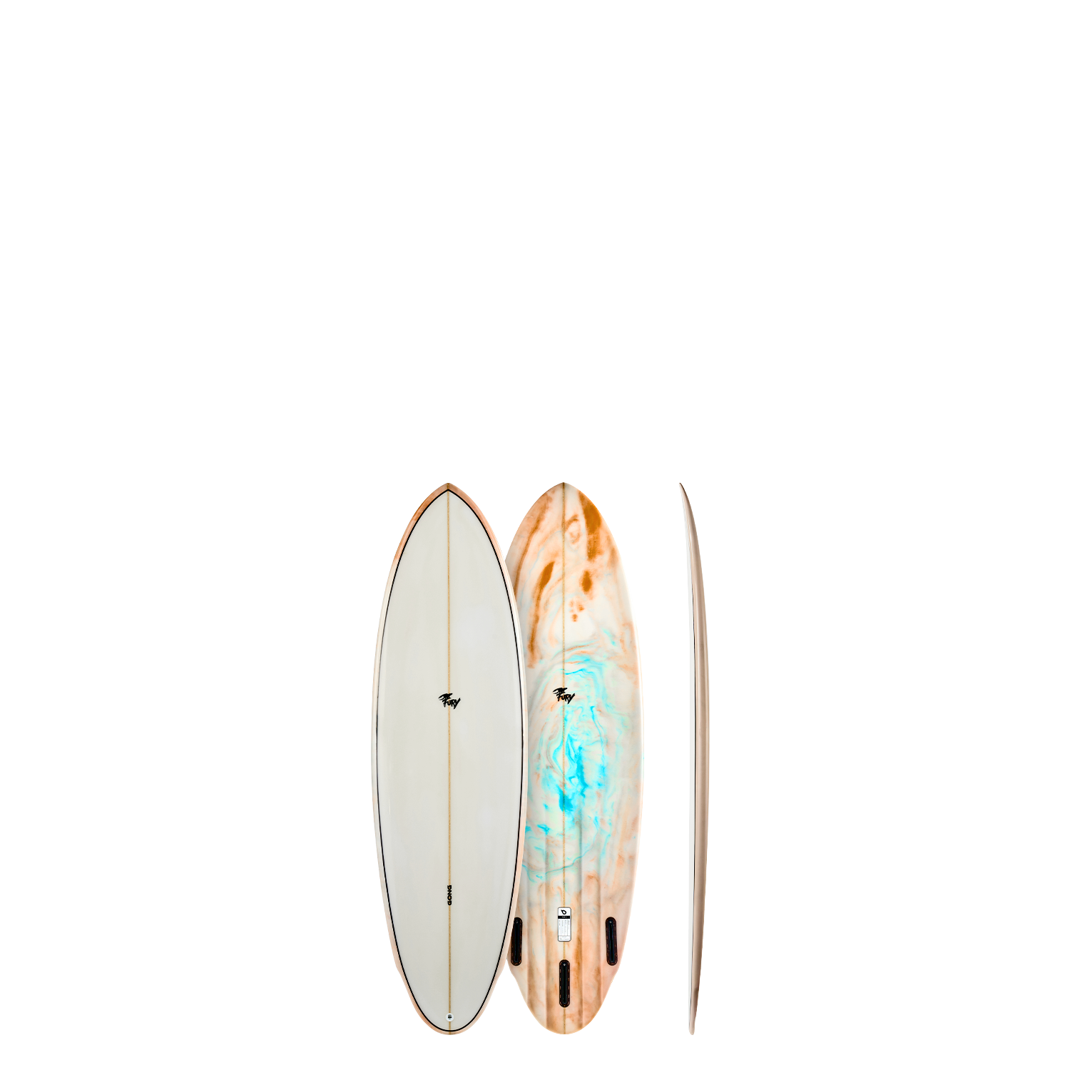 Сёрф-доска GONG Factory Surf Fury PU 5'9 Blue & Red