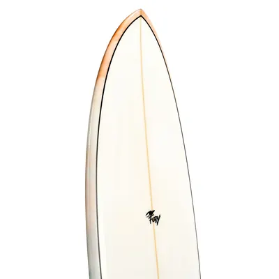 Сёрф-доска GONG Factory Surf Fury PU 5'9 Blue & Red — крупный план