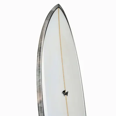 Сёрф-доска GONG Factory Surf Fury PU 5'9 Pink Black & Grey — крупный план