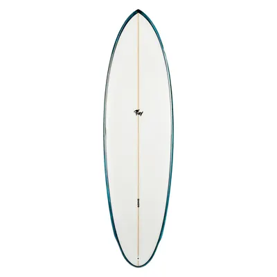 Сёрф-доска GONG Factory Surf Fury PU 6'4 Blue & Red — вид сбоку