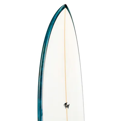Сёрф-доска GONG Factory Surf Fury PU 6'4 Blue & Red — крупный план