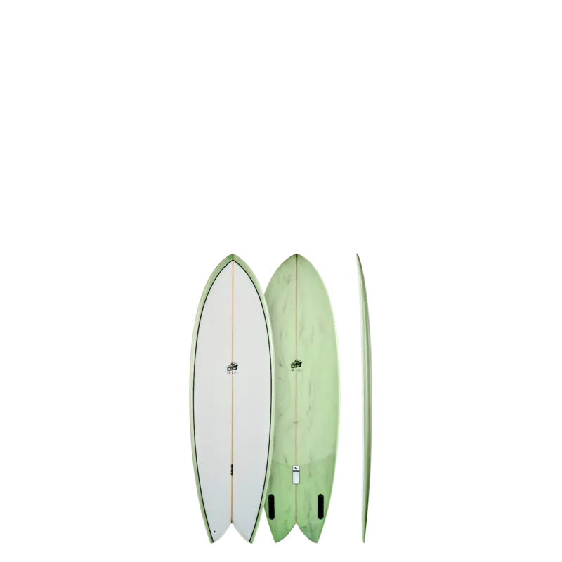 Сёрф-доска GONG Factory Surf Pie PU 5'9 Green — купить в K1.surf