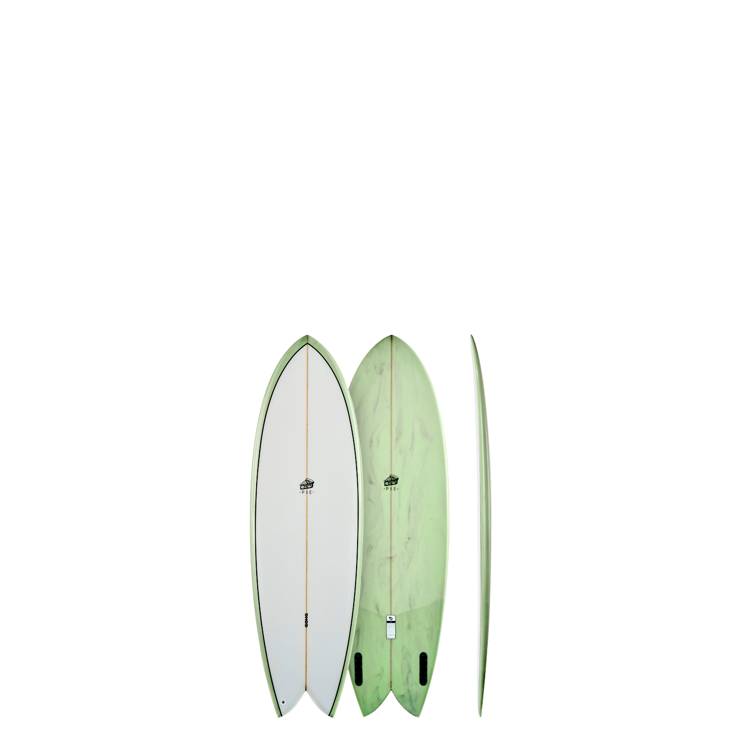 Сёрф-доска GONG Factory Surf Pie PU 5'9 Green