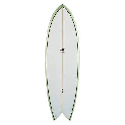 Сёрф-доска GONG Factory Surf Pie PU 5'9 Green — вид сбоку