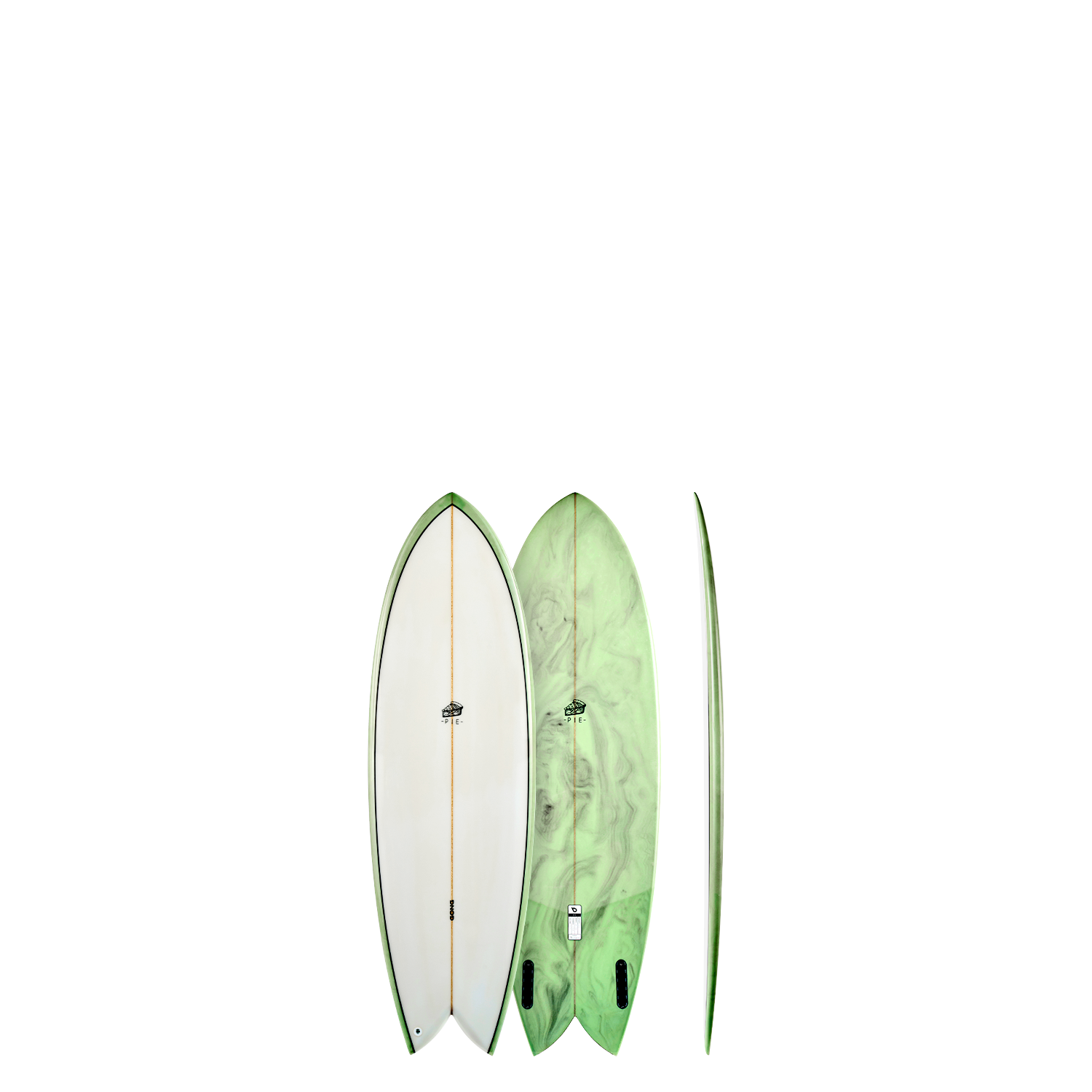 Сёрф-доска GONG Factory Surf Pie PU 5'9 Green