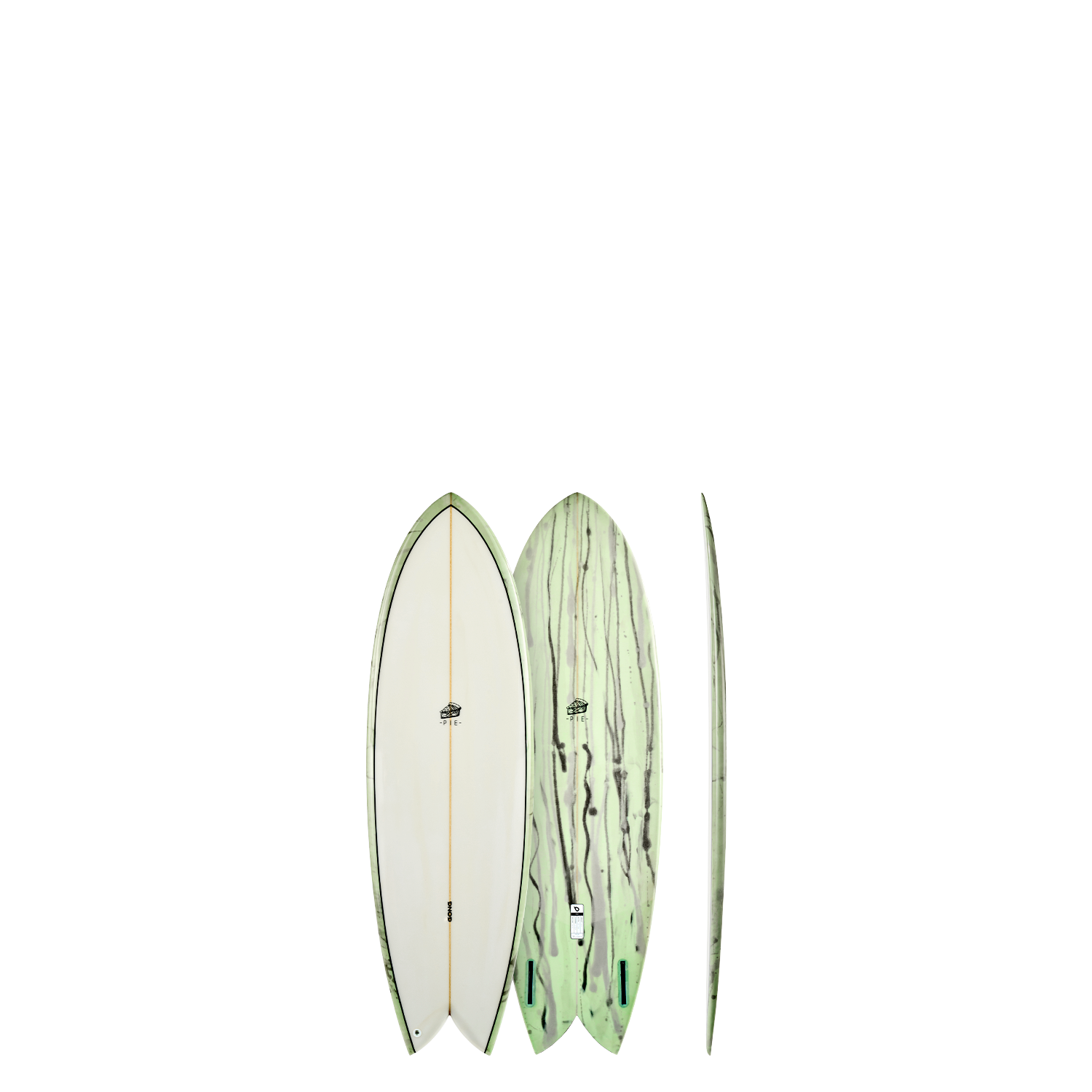 Сёрф-доска GONG Factory Surf Pie PU 5'9 Green