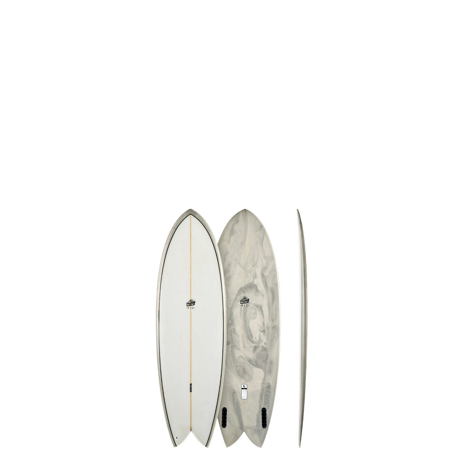 Сёрф-доска GONG Factory Surf Pie PU 5'9 Grey