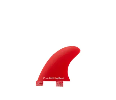 Плавник GONG Fin Set Side Or Quad Rear Red Full Fiber 90mm 3" 1/2 — вид сбоку