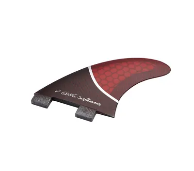Плавник GONG Fin Set Side Or Quad Rear Red Honeycomb 100mm 4" — вид сбоку