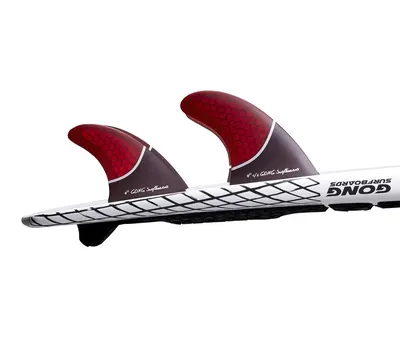 Плавник GONG Fin Set Side Or Quad Rear Red Honeycomb 100mm 4" — вид сверху