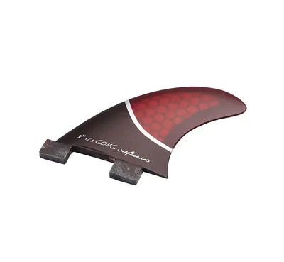 Плавник GONG Fin Set Side Or Quad Rear Red Honeycomb 90mm 3" 1/2 — вид сбоку