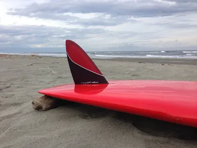 Плавник GONG Fin US Red Honeycomb Race 9.5" 240mm — крупный план
