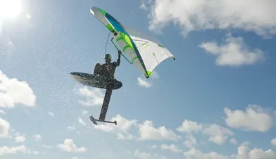 Переднее крыло фойла GONG Foil Front Wing Pro Ypra Surf V2 - Emboitement Court — в работе на воде
