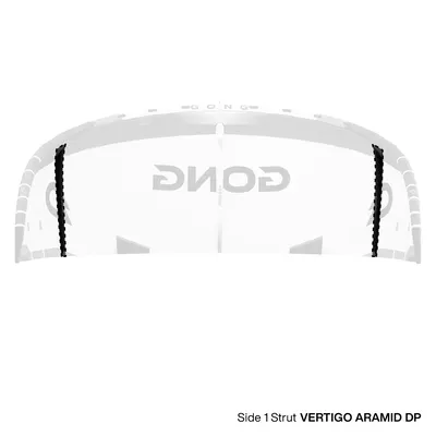 Комплектующие GONG Kite Vertigo Aramid DP 2026 Spare Parts — вид сверху