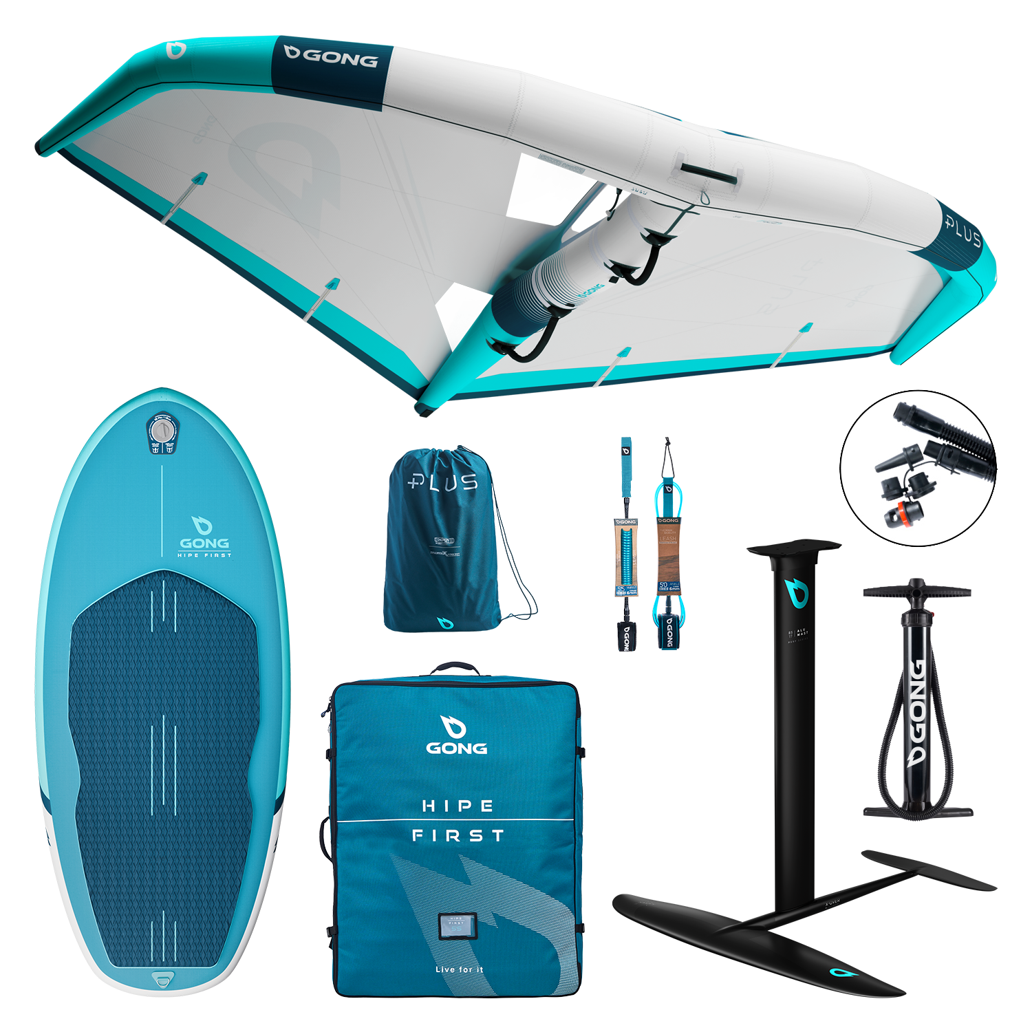 Винг GONG Pack Wing Inflatable HIPE First — в работе на воде