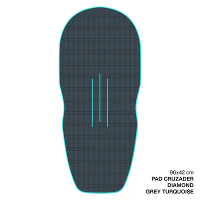 Крепление GONG EVA Wingfoil Ridge Traction Pad Shape Cruzader Diamond — вид сбоку