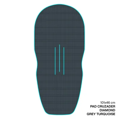 Крепление GONG EVA Wingfoil Ridge Traction Pad Shape Cruzader Diamond — вид сверху