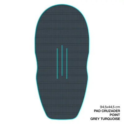 Крепление GONG EVA Wingfoil Ridge Traction Pad Shape Cruzader Point — вид сбоку