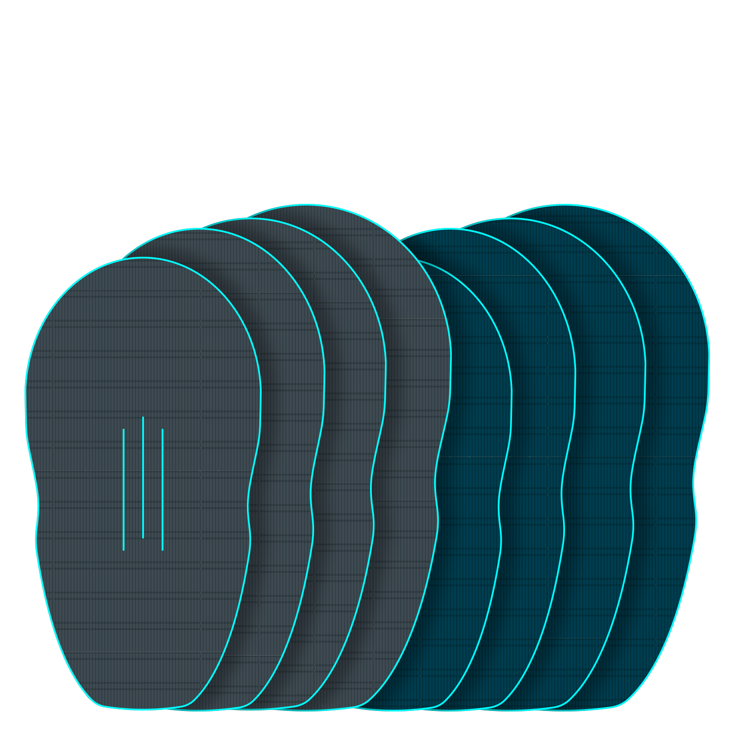 Крепление GONG EVA Wingfoil Ridge Traction Pad Shape Lemon