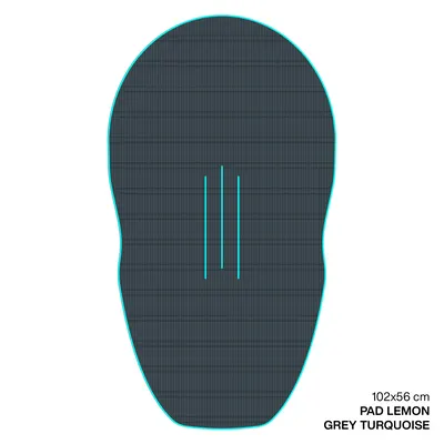 Крепление GONG EVA Wingfoil Ridge Traction Pad Shape Lemon — вид сверху