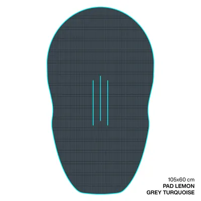 Крепление GONG EVA Wingfoil Ridge Traction Pad Shape Lemon — крупный план