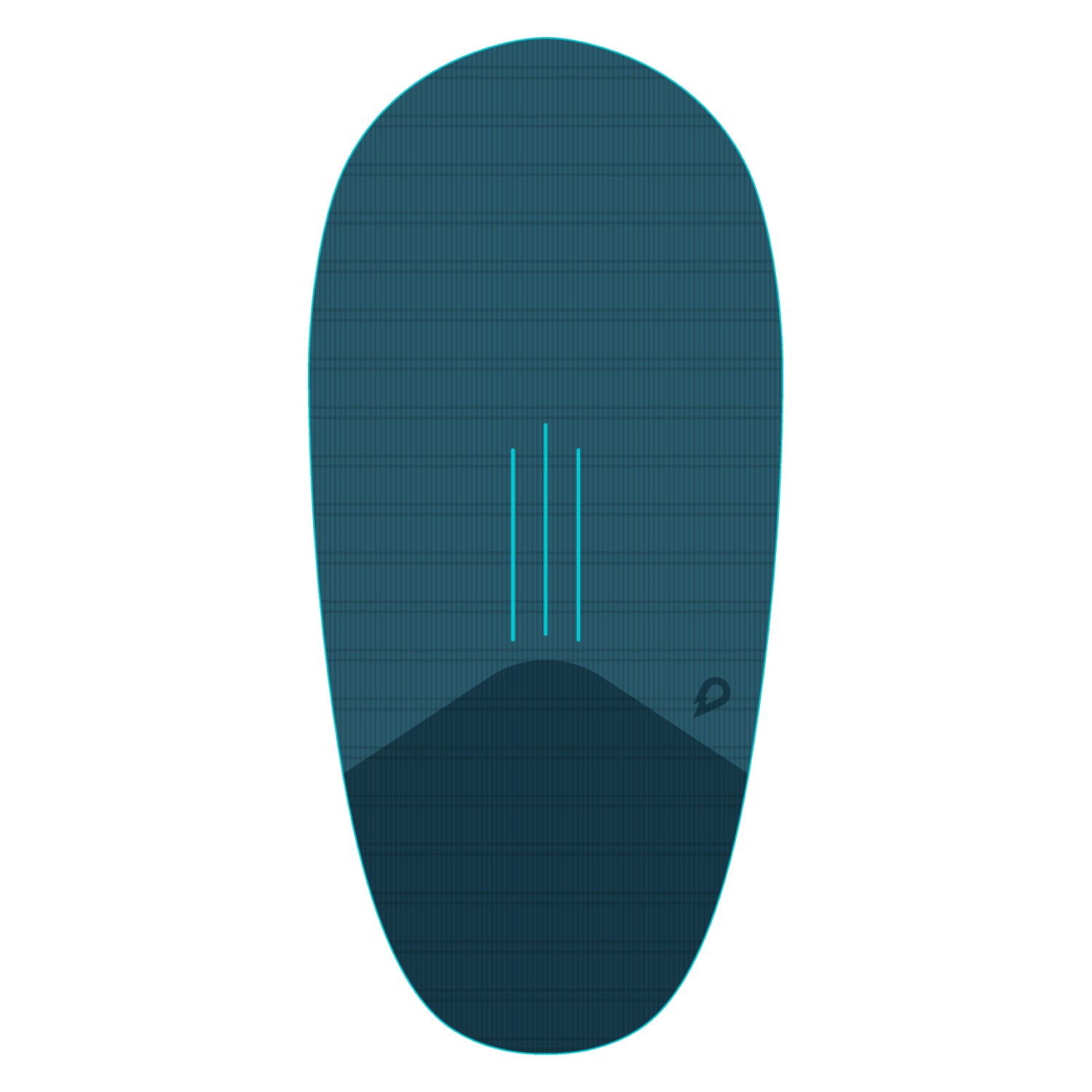 GONG Wingfoil Ridge Traction Pad - Shape Lemon FSP 2X / FSP Pro Binding — side view