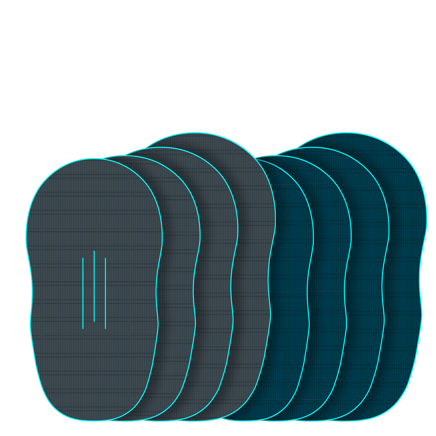 Крепление GONG EVA Wingfoil Ridge Traction Pad Shape Mint