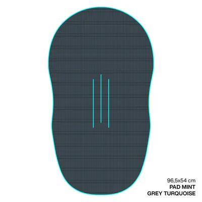 Крепление GONG EVA Wingfoil Ridge Traction Pad Shape Mint — вид сверху