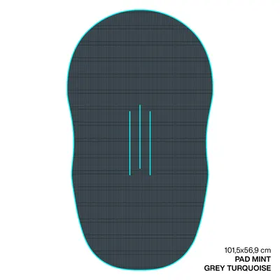 Крепление GONG EVA Wingfoil Ridge Traction Pad Shape Mint — крупный план