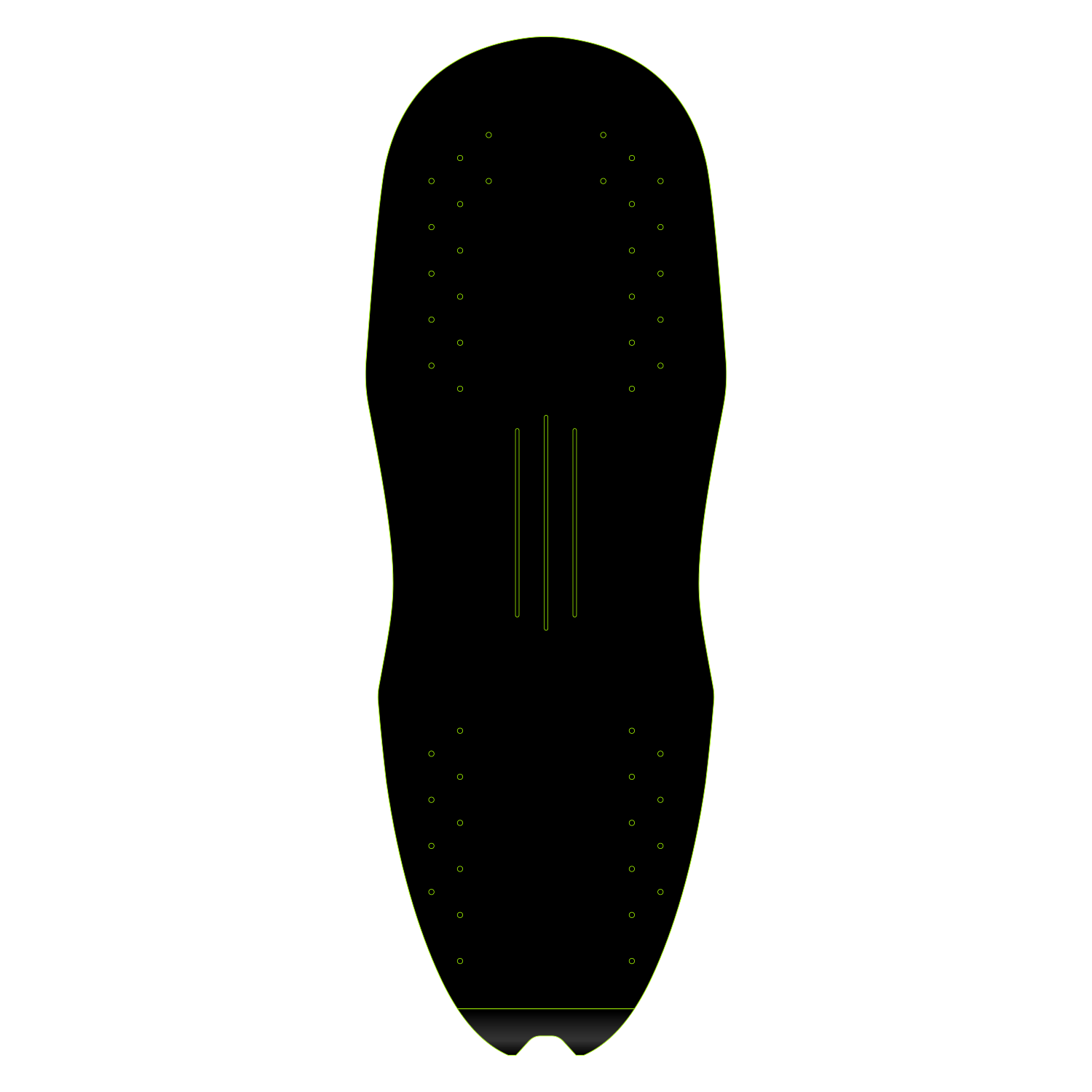 Крепление GONG EVA Surf foil Brushed Pad Shape Lemon