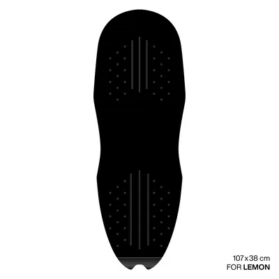 Крепление GONG EVA Surf foil Brushed Pad Shape Lemon — вид сверху
