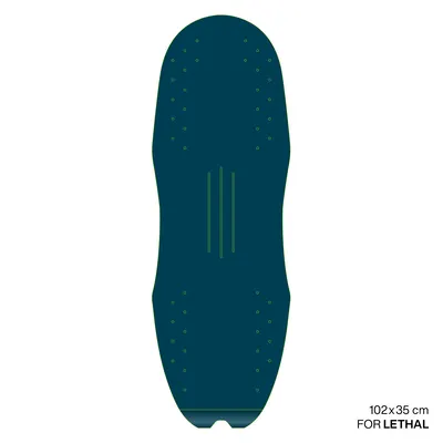 Крепление GONG EVA Surf foil Brushed Pad Shape Lethal — крупный план