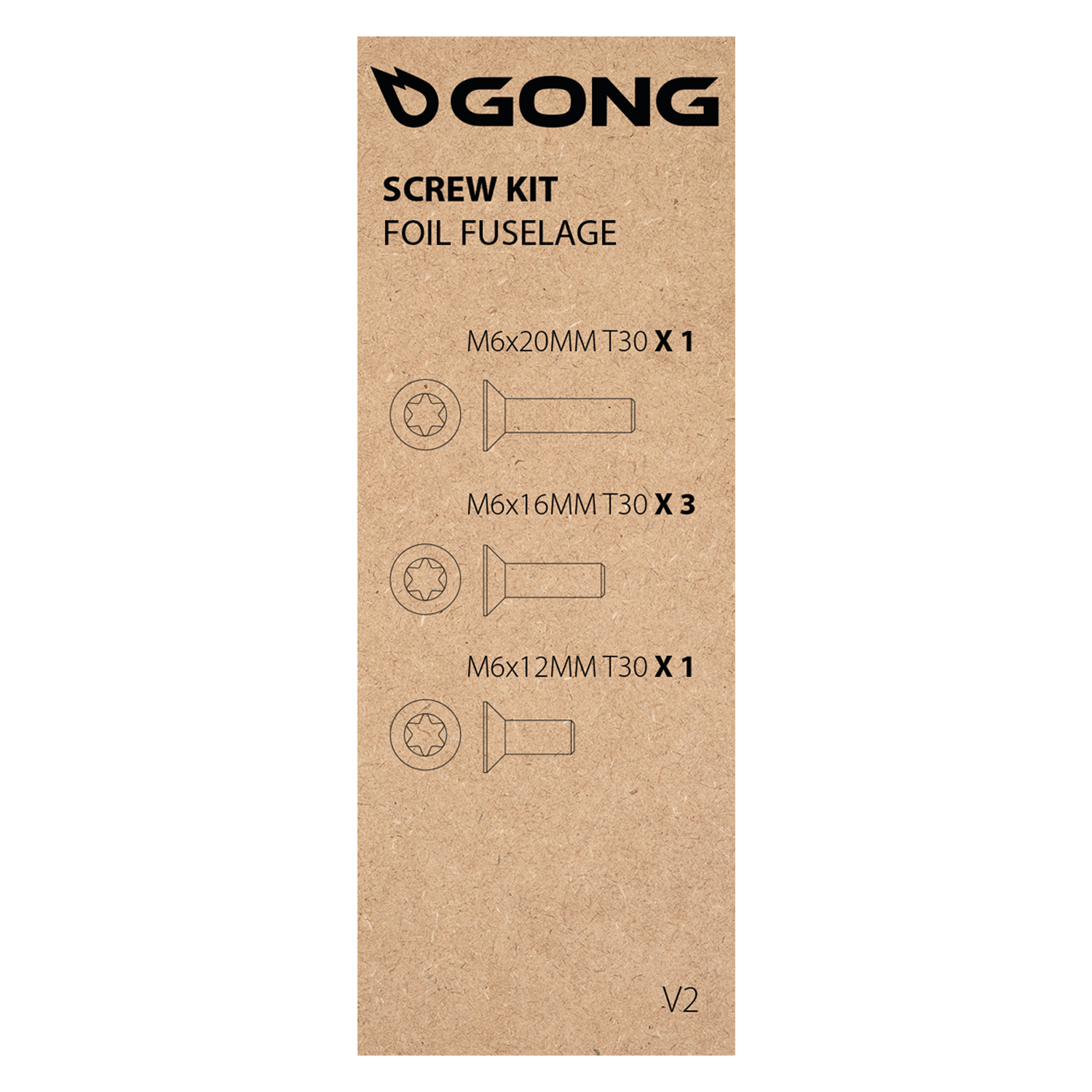 Стабилизатор фойла GONG Screw Kit Front Wing et Stab V2 — buy at K1.surf