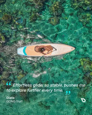 SUP-доска GONG Pack SUP Inflatable First Cruising — в работе на воде