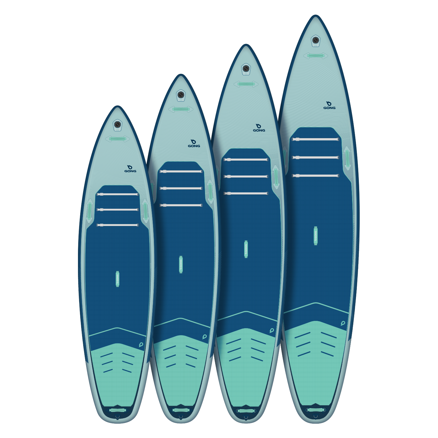 SUP-доска GONG SUP Inflatable I-SUP Cruising — вид сбоку