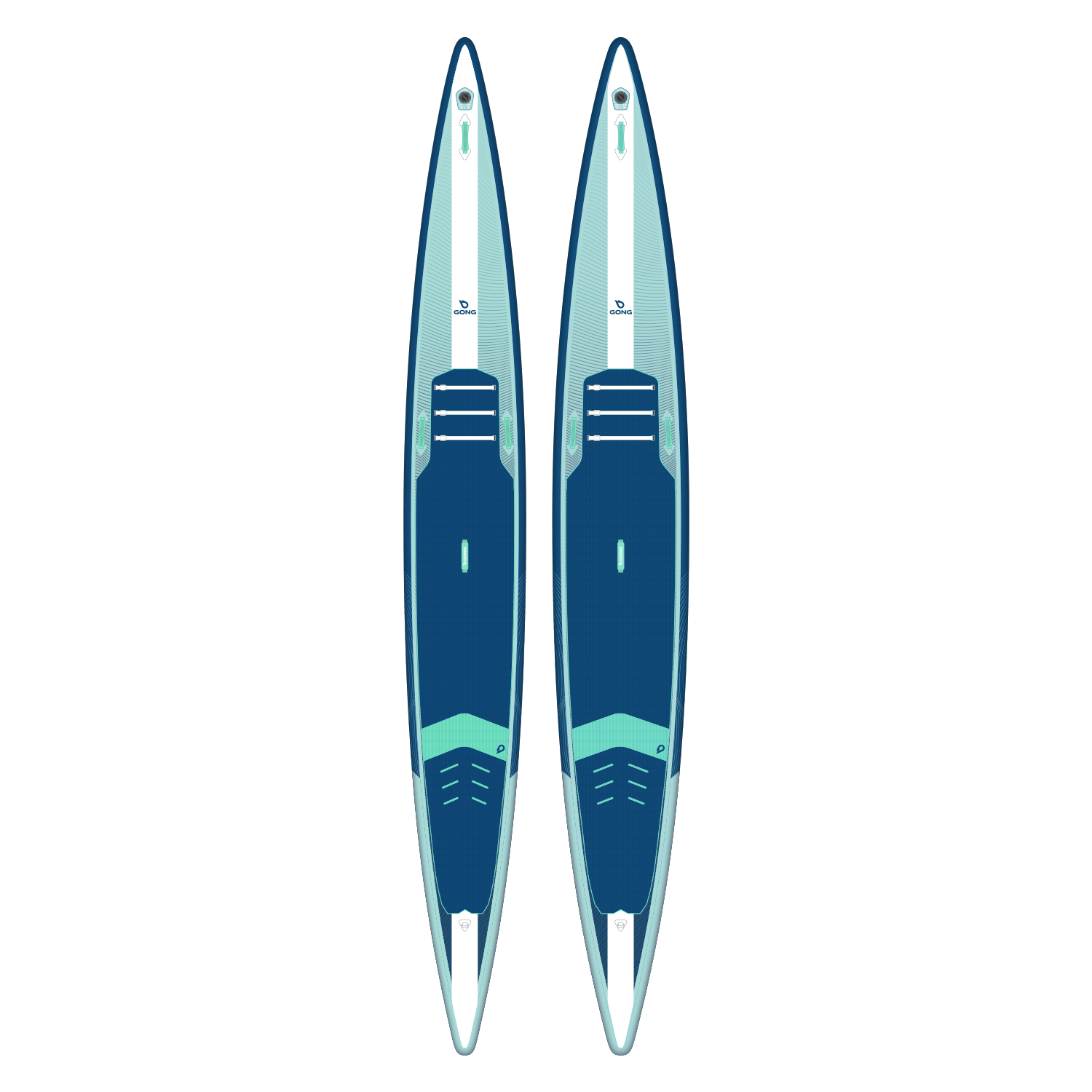 SUP-доска GONG SUP Inflatable I-SUP Race Flat Water 18’ — вид сбоку