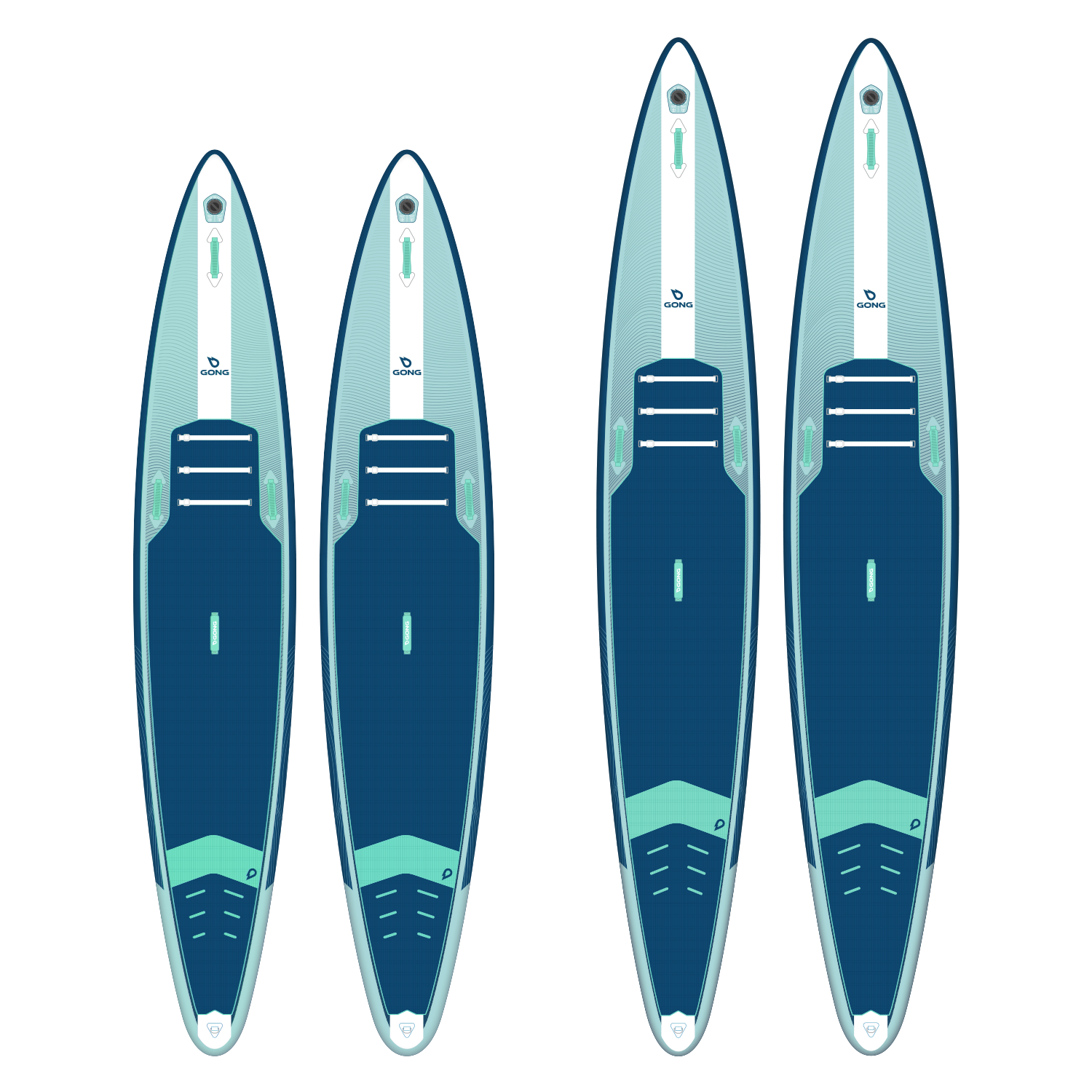 SUP-доска GONG SUP Inflatable I-SUP Race Flat Water — вид сбоку