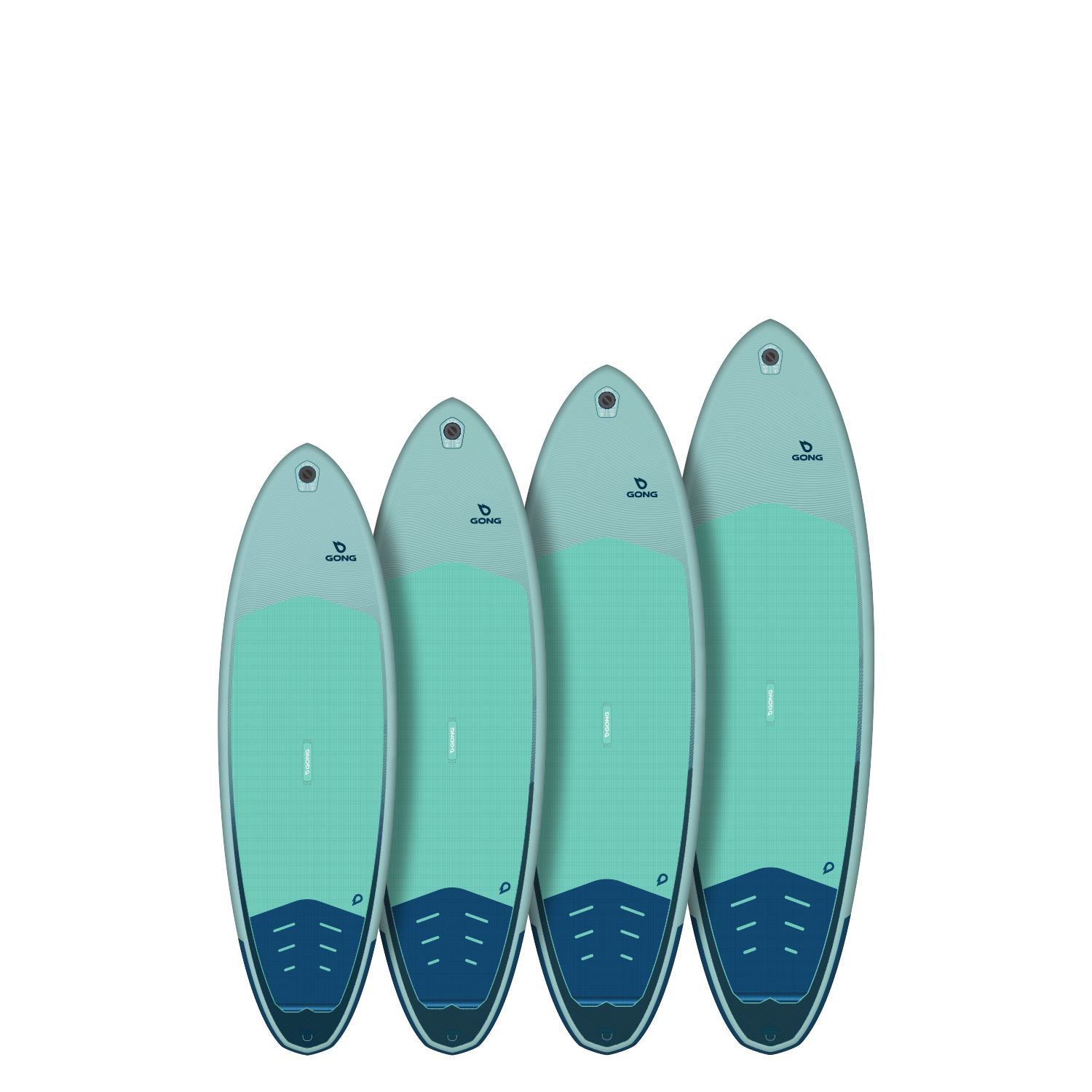 SUP-доска GONG SUP Inflatable I-SUP Shortboard — side view