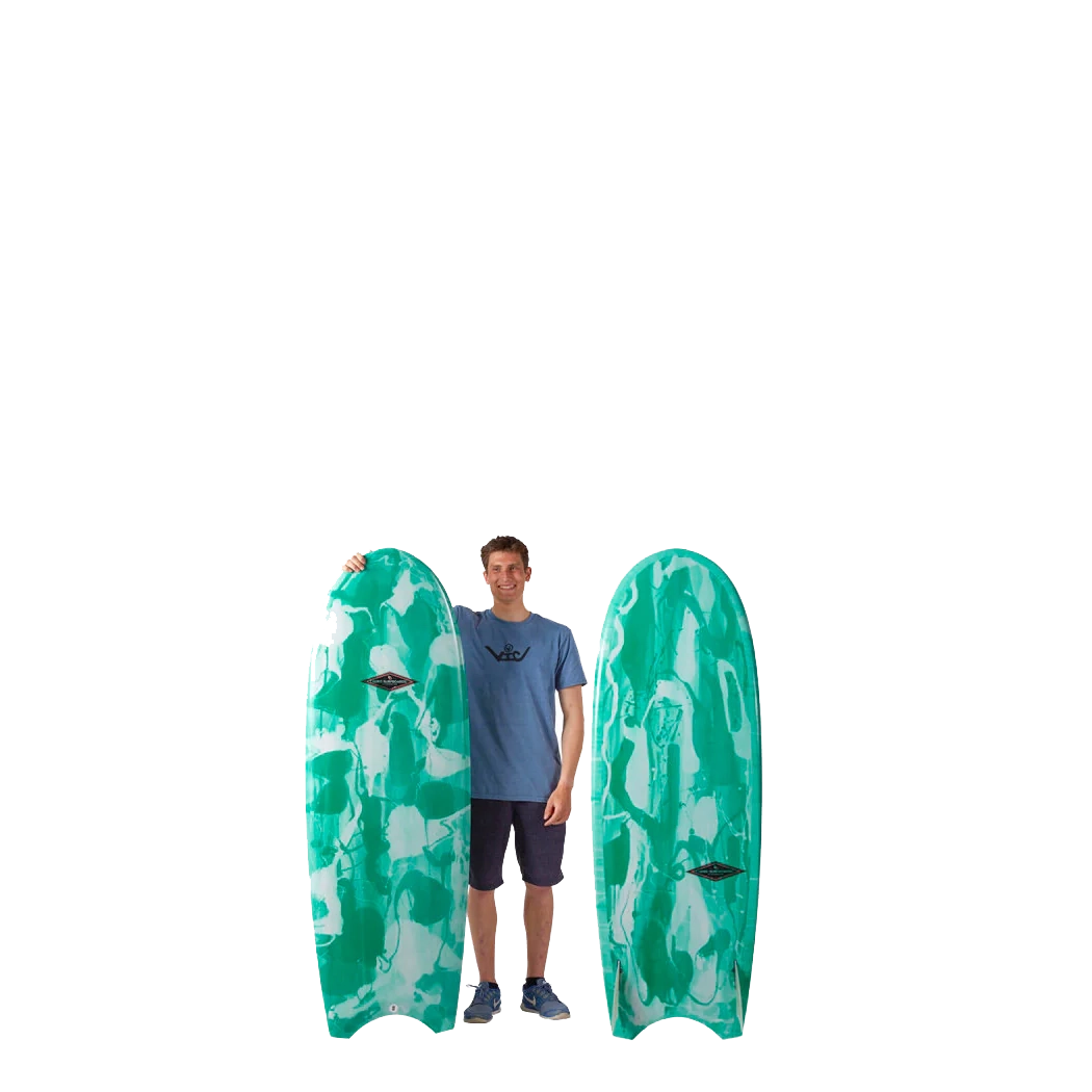 Сёрф-доска GONG Factory Surf 5'3 Matata Simone PU Green Moon