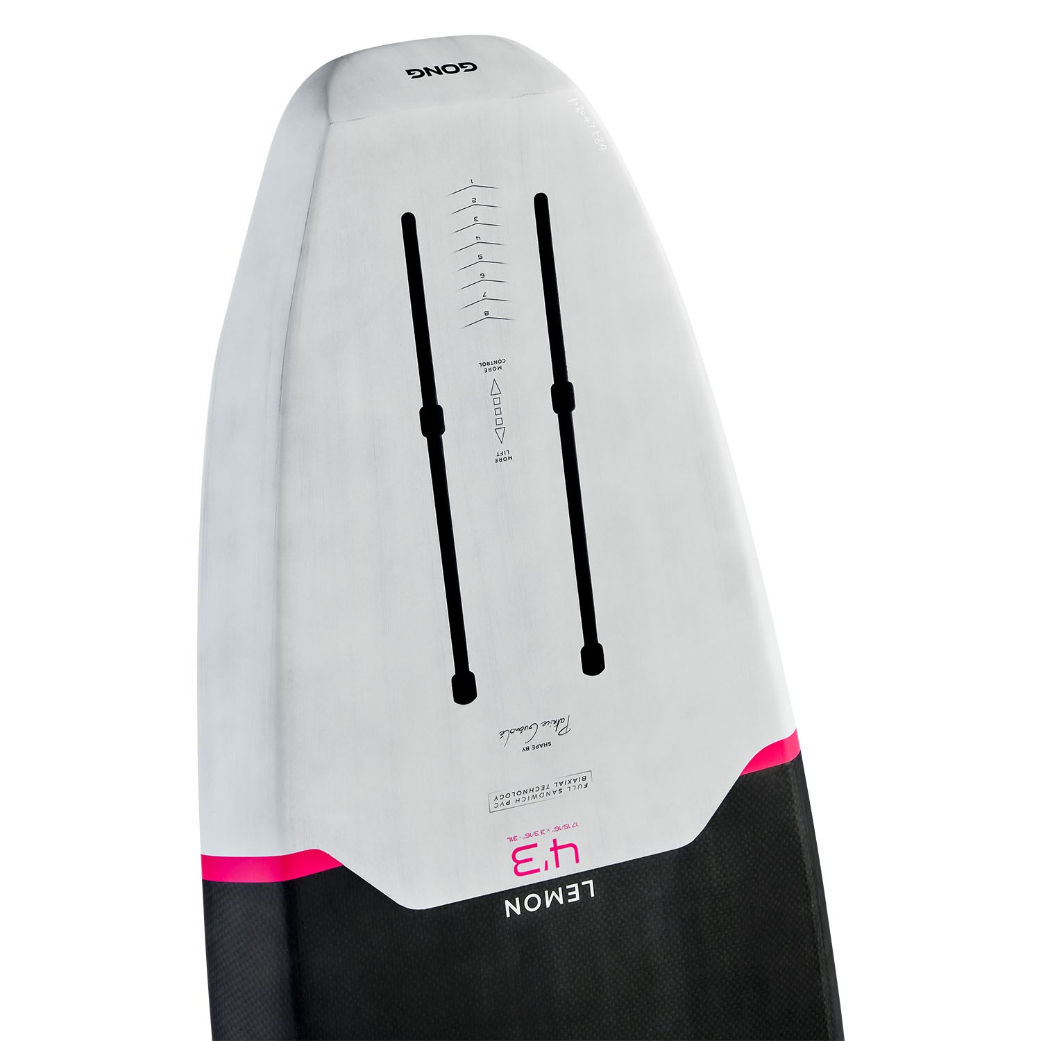 Доска для фойла GONG Surf Foil Board Lemon FSP Pro — в работе на воде